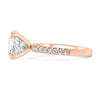 Ally| Elongated Cushion Moissanite 14k Rose Gold Engagement Ring - Diamond Daughters, Side View