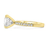 Ally| Elongated Cushion Moissanite 14k Yellow Gold Engagement Ring - Diamond Daughters, Side View