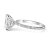 Ally | Emerald Moissanite 14k White Gold Engagement Ring - Diamond Daughters, Side VIew