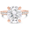 Ally | Oval Moissanite 14k Rose Gold Engagement Ring - Diamond Daughters, Front View