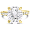 Ally | Oval Moissanite 14k Yellow Gold Engagement Ring - Diamond Daughters, Front View