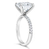 Ally |  Oval Moissanite 14k White Gold Engagement Ring - Diamond Daughters, Top Side View