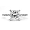 Ally | Princess Moissanite 14k White Gold Engagement Ring - Diamond Daughters, Front View