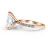 Ally | Radiant Moissanite 14k Rose Gold Engagement Ring - Diamond Daughters, Side View