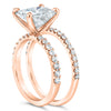 Ally | Radiant Moissanite Engagement Ring Set - Diamond Daughters