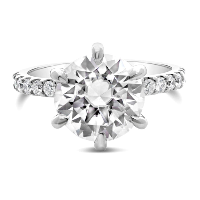 Ally | Round Moissanite Engagement Ring - Diamond Daughters