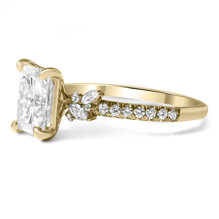 Amber | Radiant Moissanite Engagement Ring - Diamond Daughters