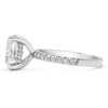 Andrea | Elongated Cushion Moissanite  14k White Gold Engagement Ring - Diamond Daughters, Side View