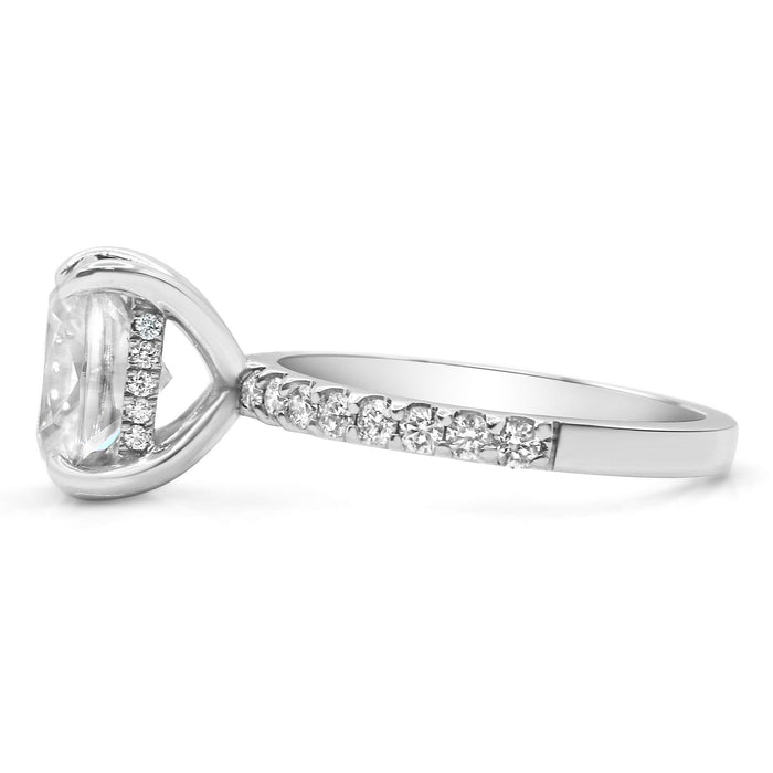 Andrea | Elongated Cushion Moissanite Engagement Ring - Diamond Daughters