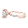 Andrea | Oval Moissanite 14k Rose Gold Engagement Ring - Diamond Daughters, Side VIew