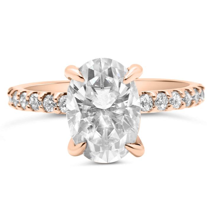 Andrea | Oval Moissanite Engagement Ring - Diamond Daughters