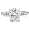 Andrea | Oval Moissanite 14k White Gold Engagement Ring - Diamond Daughters, Front View