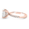 Andrea | Oval Moissanite 14k Rose Gold Engagement Ring - Diamond Daughters, Side View