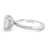 Andrea | Oval Moissanite 14k White Gold Engagement Ring - Diamond Daughters, Side View