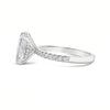 Andrea | Radiant Moissanite  14k White Gold Engagement Ring - Diamond Daughters, Side View