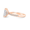 Andrea | Radiant Moissanite  14k Rose Gold Engagement Ring - Diamond Daughters, Side View