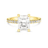 Andrea | Radiant Moissanite 14k Yellow Gold Engagement Ring - Diamond Daughters, Front View