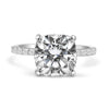 Angela | Cushion Moissanite 14k White Gold Engagement Ring - Diamond Daughters, Front View