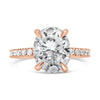 Angela | Oval Moissanite  14k Rose Gold Engagement Ring - Diamond Daughters, Front View