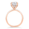 Angela | Oval Moissanite  14k Rose Gold Engagement Ring - Diamond Daughters, Top View