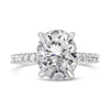 Angela | Oval Moissanite  14k White Gold Engagement Ring - Diamond Daughters, Front View