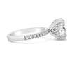 Angela | Oval Moissanite  14k White Gold Engagement Ring - Diamond Daughters, Side View