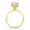 Angela | Oval Moissanite  14k Yellow Gold Engagement Ring - Diamond Daughters, Top View