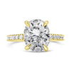 Angela | Oval Moissanite 14k Yellow Gold Engagement Ring - Diamond Daughters, Front View