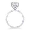 Angela | Oval Moissanite 14k White Gold Engagement Ring - Diamond Daughters, Top View