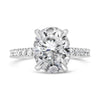 Angela | Oval Moissanite 14k White Gold Engagement Ring - Diamond Daughters, Front View