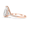 Angela | Pear Moissanite 14k Rose Gold Engagement Ring - Diamond Daughters, Side View