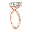 Angela | Pear Moissanite 14k Rose Gold Engagement Ring - Diamond Daughters, Top Side View