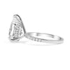 Angela | Pear Moissanite 14k White Gold Engagement Ring - Diamond Daughters, Side VIew