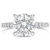 Angela | Oval Moissanite 14k White Gold Engagement Ring - Diamond Daughters, Front view