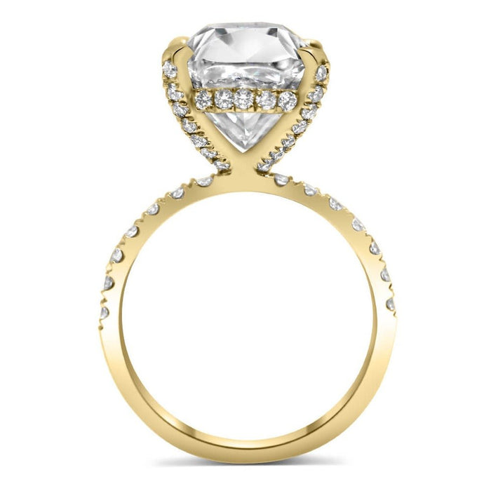 Anna | Elongated Cushion Moissanite Engagement Ring - Diamond Daughters