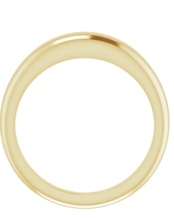 Ava | 14K Yellow Gold Wedding Band - Diamond Daughters, Top View