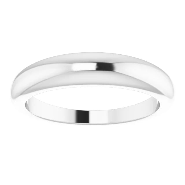 Ava | 14K White Gold Wedding Band - Diamond Daughters, Front View