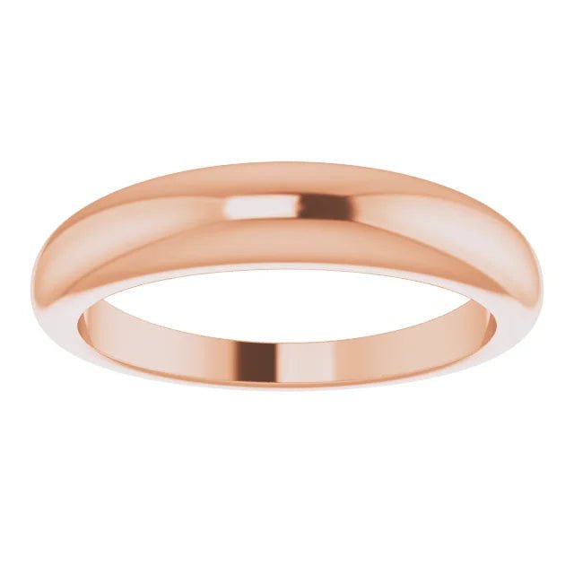 Ava | 14K Rose Wedding Band - Diamond Daughters, Front View