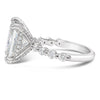 Brooke | Radiant Moissanite Hidden Halo Accent Stone 14K White Gold  Engagement Ring - Diamond Daughters, Side View