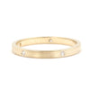 Brushed Satin Stackable Diamond Ring 14K Gold - Diamond Daughters