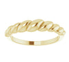 Camila | Twisted 14K Yellow Gold Wedding Band - Diamond Daughters, Front View