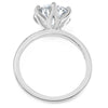 Catherine | Round Moissanite Solitaire 14k White Gold Engagement Ring - Diamond Daughters, Top View