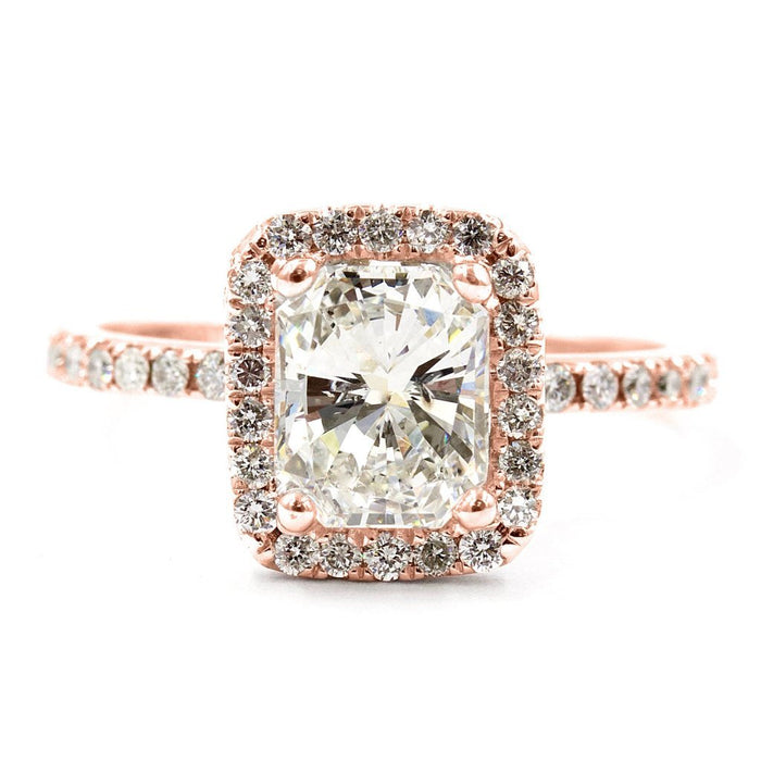 CHELSEA | Radiant Halo Engagement Ring - Diamond Daughters