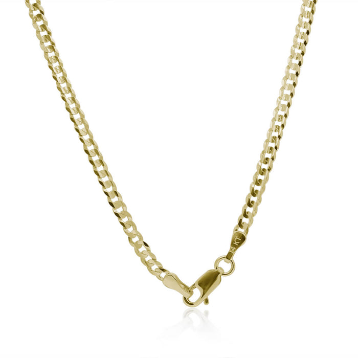 Curb Chain 14K Gold - Diamond Daughters