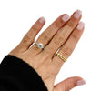 Curb Chain Ring 14K Solid Gold - Diamond Daughters, Top Hand View