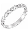 Ella |  Infinity 14K White Gold Wedding Band - Diamond Daughters, Top Side View