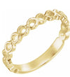 Ella | Infinity 14K Yellow Gold Wedding Band - Diamond Daughters, Top Side View