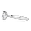 Elongated Cushion Moissanite Solitaire 14k White Gold Engagement Ring - Diamond Daughters, Side View