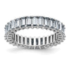 Emerald | Emerald Cut Moissanite 14K White Gold Eternity Band - Diamond Daughters, Front View