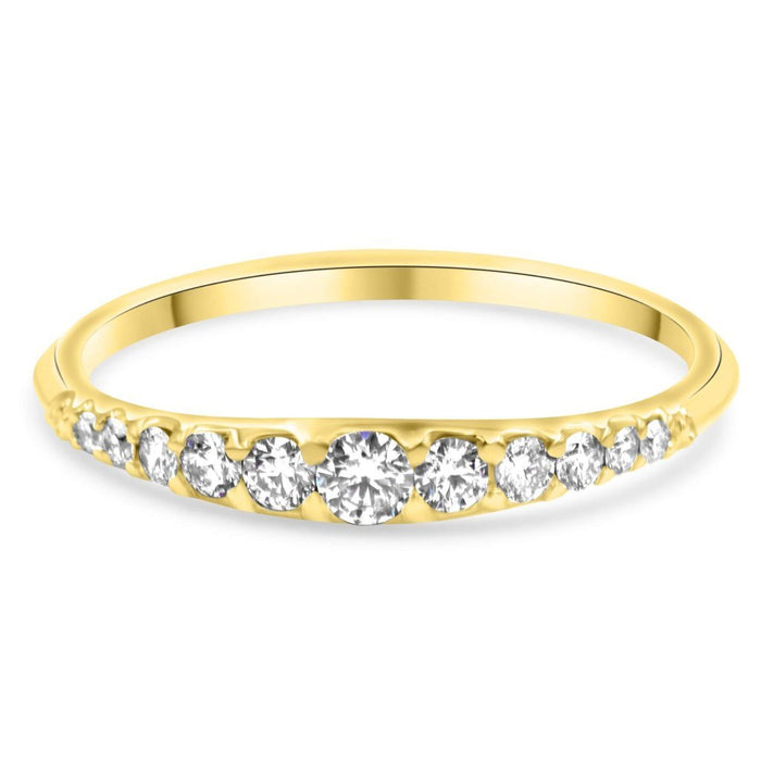 EMMA | Tapered Diamond Wedding Band - Diamond Daughters